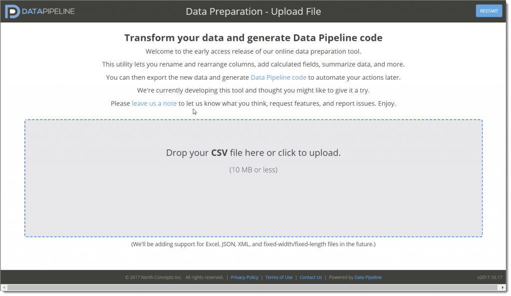 Data Preparation - Upload File